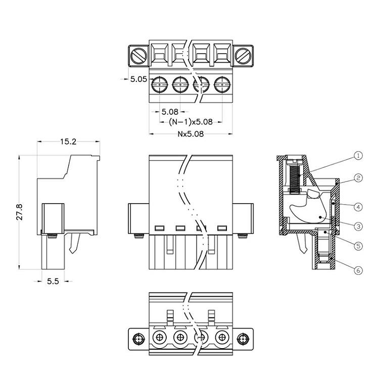 terminal block 8 pin