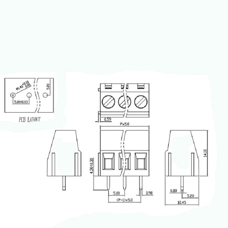 4 pin terminal block