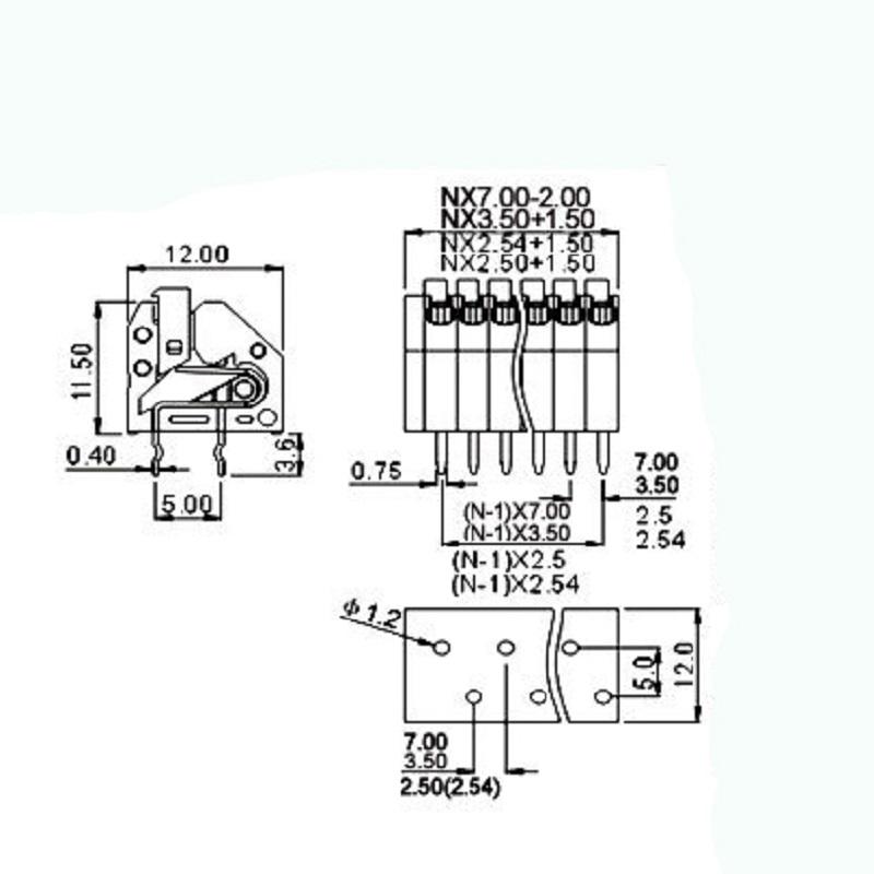 2.5 mm terminal block